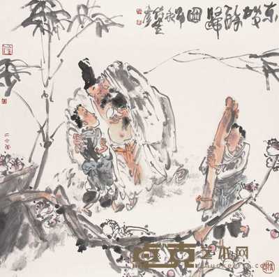 赵俊生 东坡醉归图 立轴 68×68cm